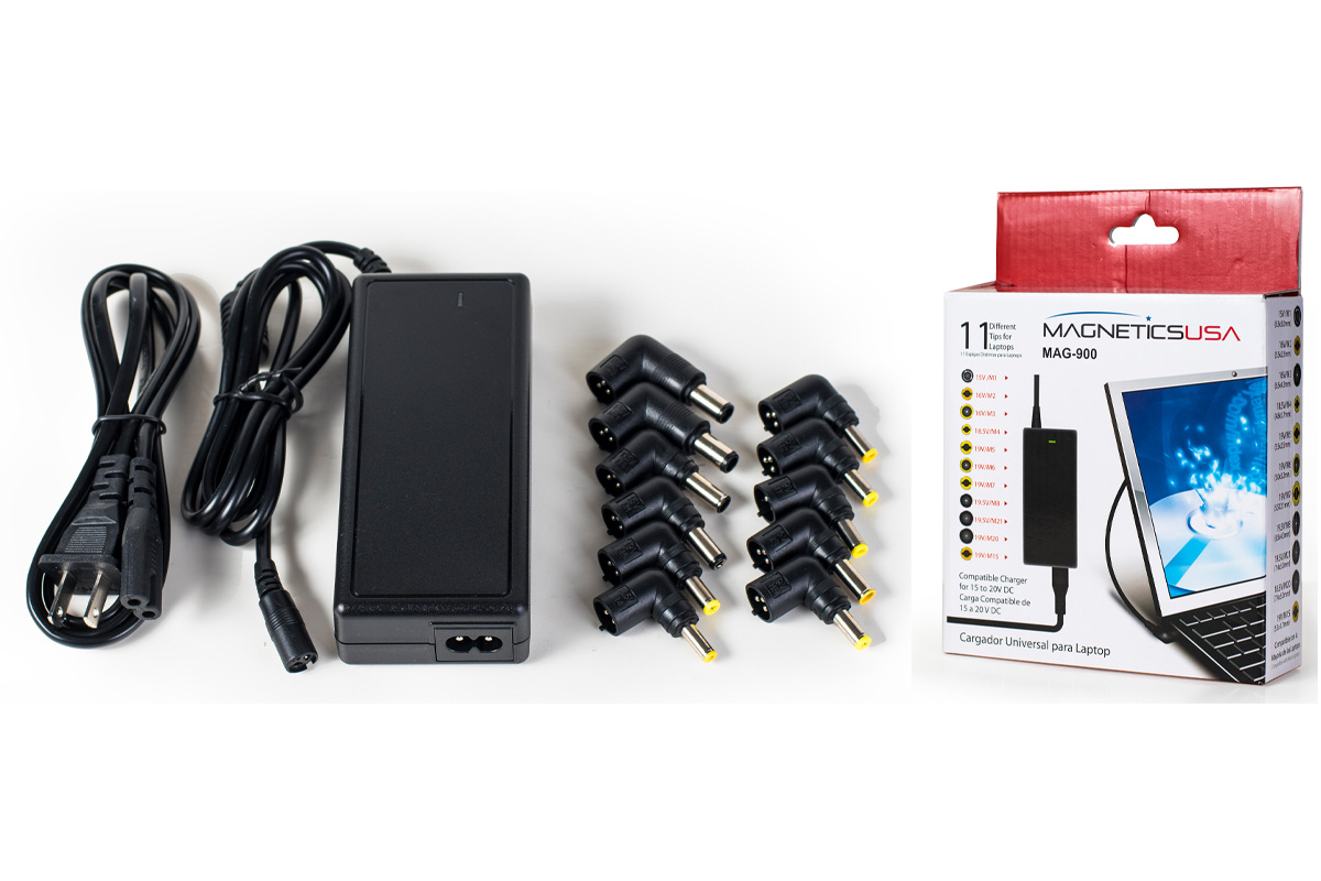 MAG-900 Universal Switching- Mode Power Adapter for Laptops with 11 tips