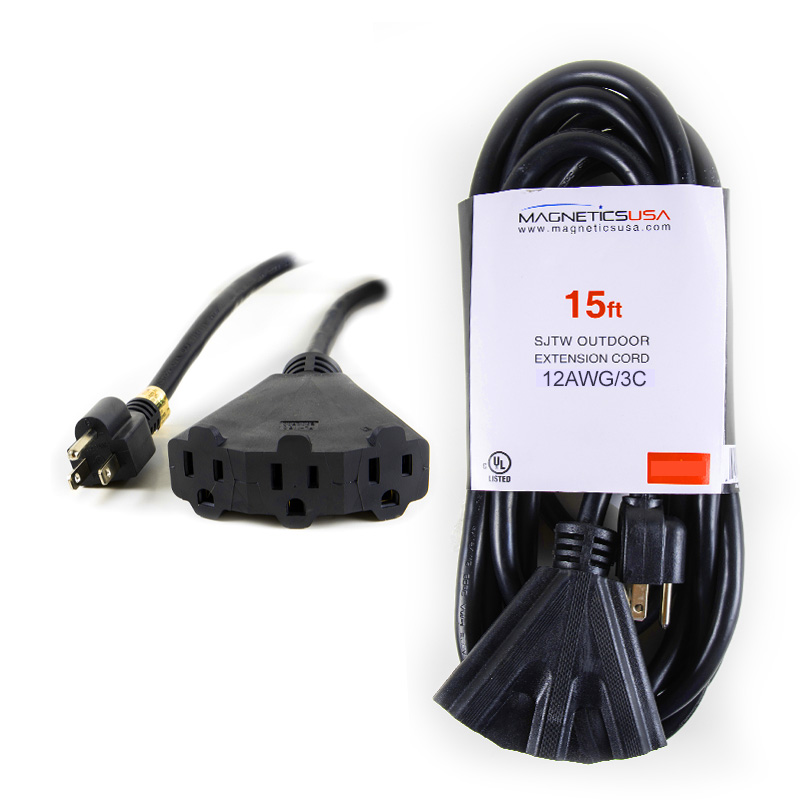 MAG-704 3 INPUT PLUG - 15 ft UL® Outdoor Extension Cord